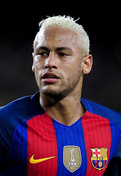Neymar's Messy Platinum Blonde Hairstyle